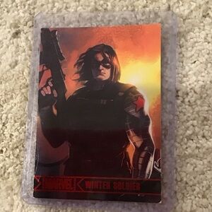 Marvel Winter Soldier Card with Red and Black